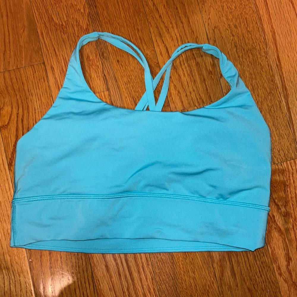 Blue lululemon sports bra - so cute and barely worn!